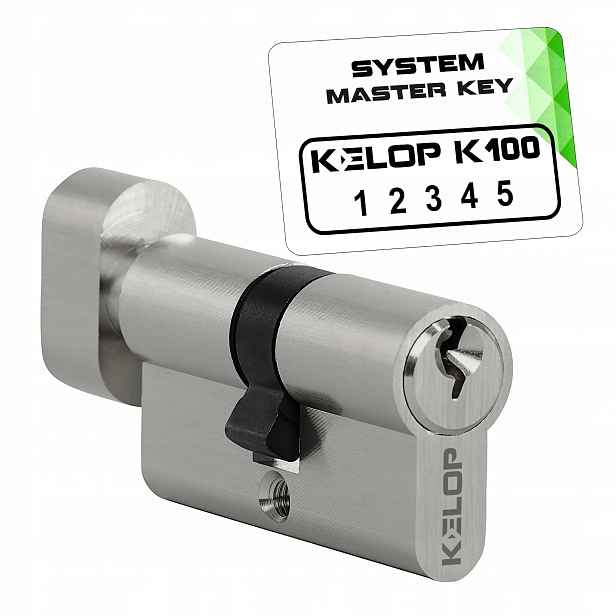 vložka Kelop K100 G45/50 s niklovým knoflíkem, systém master key