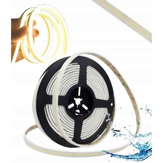 Páska 24V Vodotěsná páska Neon Cob Studená 9W/m 480LED/m 855lm/m IP68 5M