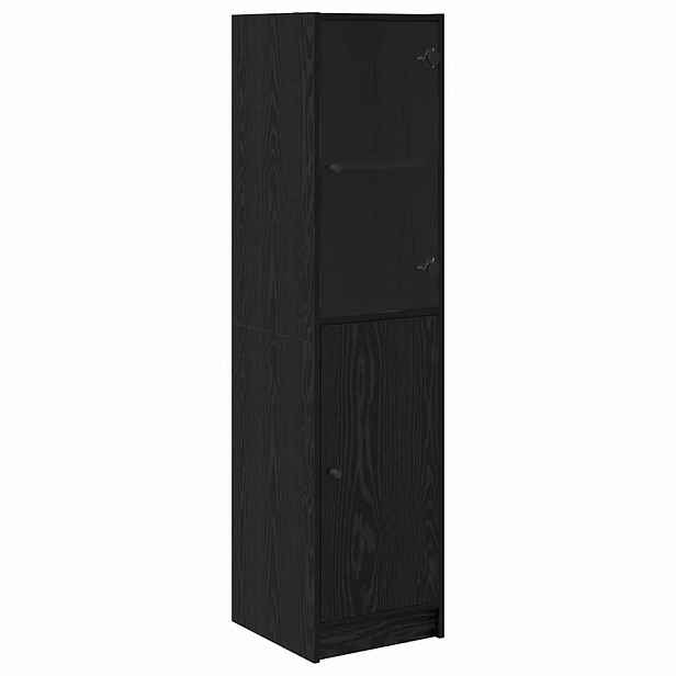 vidaXL Vysoký bufet Černý dub 35 x 37 x 142 cm Kompozitní dřevo
