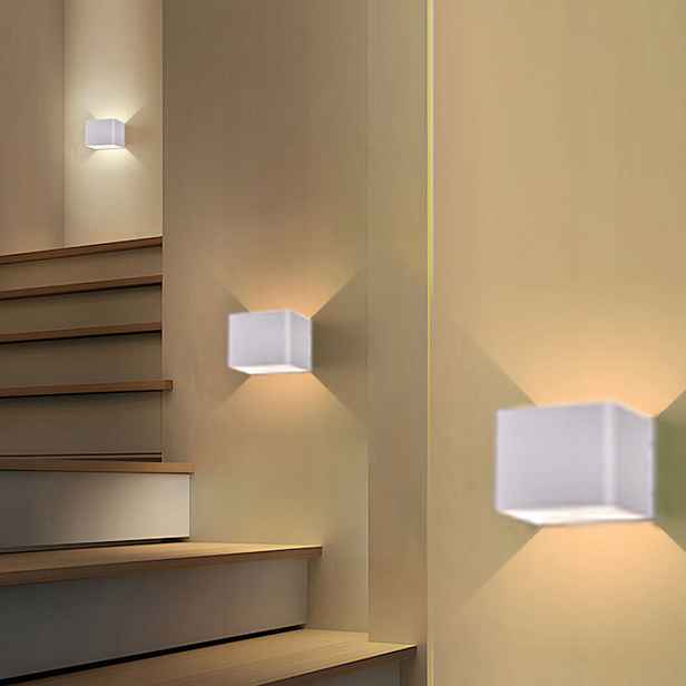 Bílá akumulátorová nástěnná lampa s pohybovým senzorem, vnitřní Led lampa