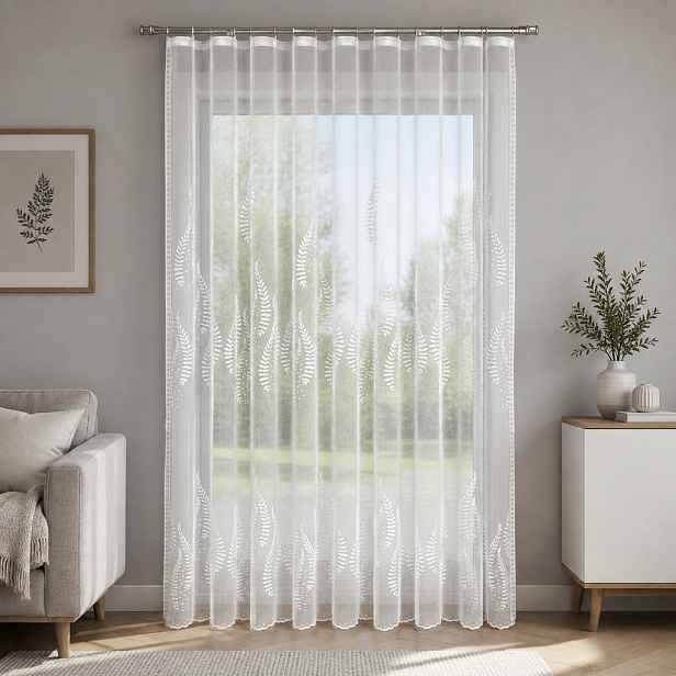 Dekorační žakárová záclona s řasící páskou PAOLA 250 bílá 200x250 cm MyBestHome