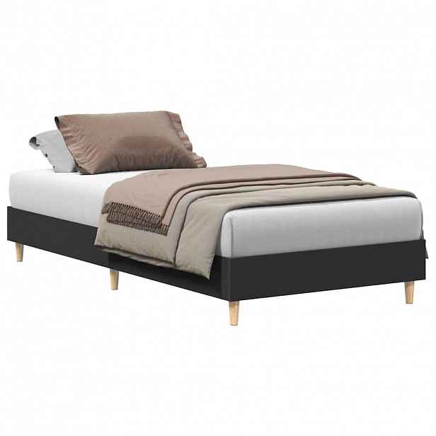 vidaXL Rám postele bez matrace černý 90x190 cm Technické dřevo