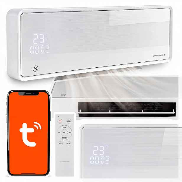 Vzduchová Clona Výkonný Energeticky Úsporný Ohřívač WiFi Pilot Timer 2000W