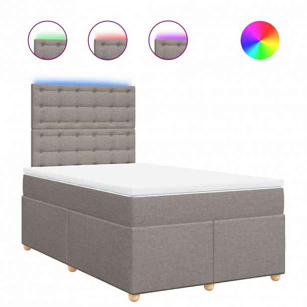 vidaXL Box spring postel s matrací taupe 120x200 cm textil