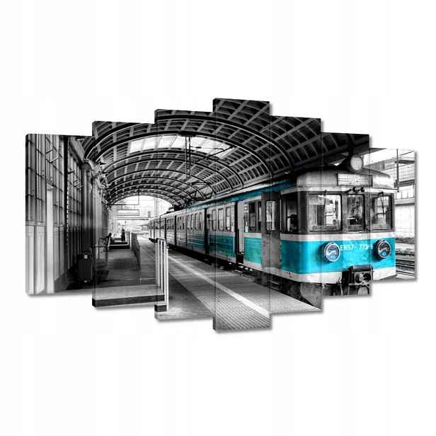 Obrazy 140x80 Tyrkysový vlak Pkp