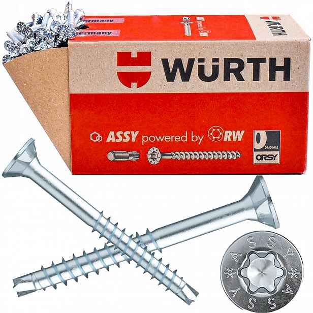 Univerzální šroub pro dřevo Assy 4 Csmp 4X50/30 500ks Wurth