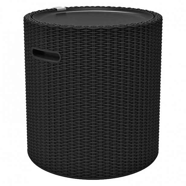 Zahradní stolek COOL STOOL s úložným prostorem antracitový