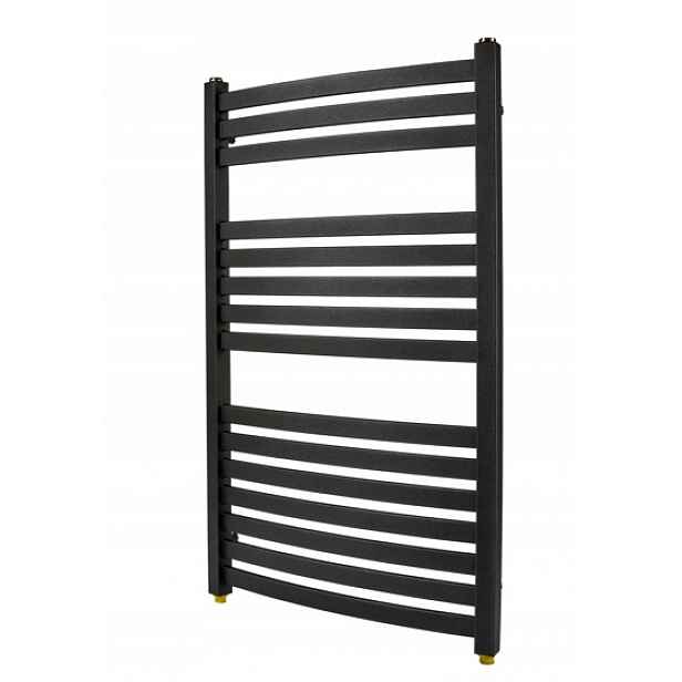 Žebříkový radiátor do koupelny černý 85x53 cm moderní elegantní