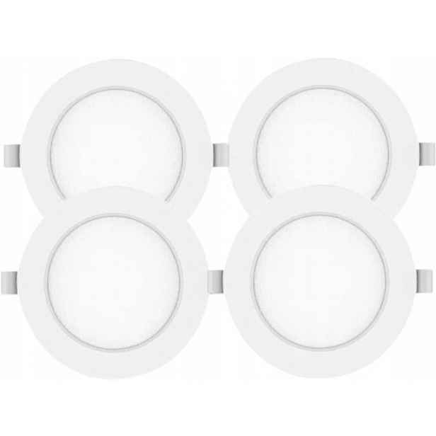 4x Lampa Objímka Panel Zapuštěný do stropu Slim Led 6W Barva Studená 6500K