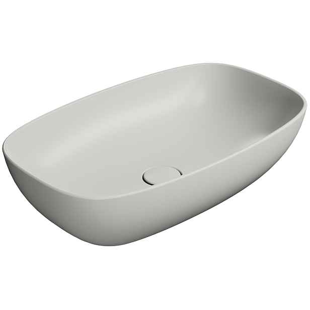 GSI NUBES keramické umyvadlo na desku 60x38cm, cenere mat