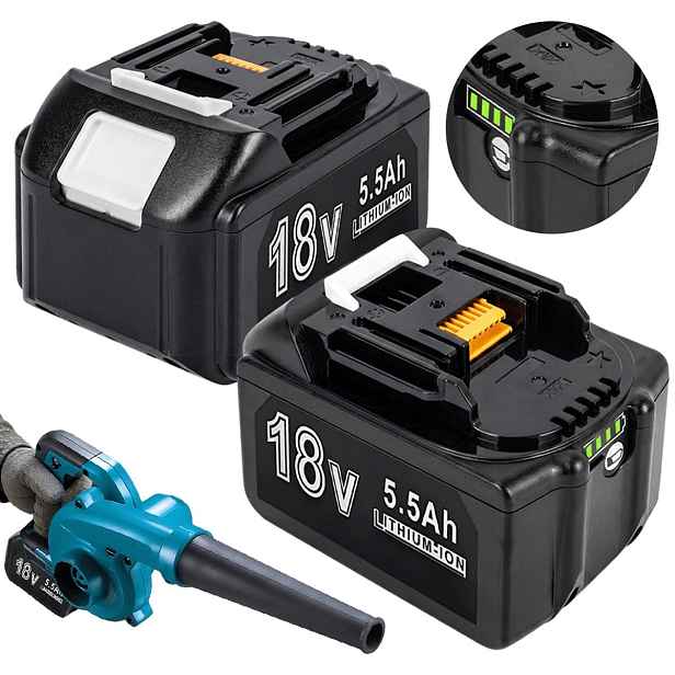 Akumulátor 18V 5500mah Li-Ion S Led Náhradní baterie pro elektrické nářadí