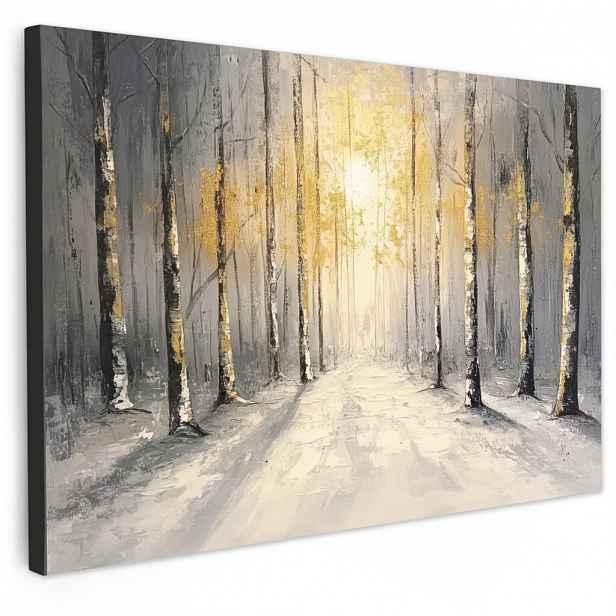 MuchoWow OBRAZ NA PLÁTNĚ Zima - abstraktní - sníh - příroda - slunce 30x20 cm