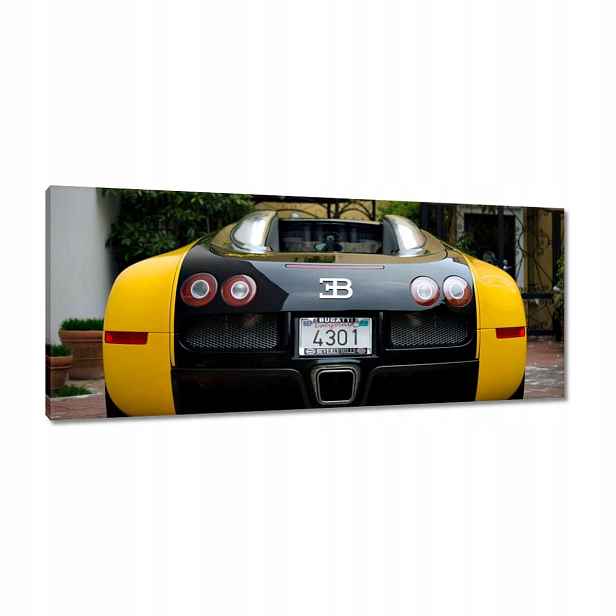 Obrazy 100x40 Žluté Bugatti