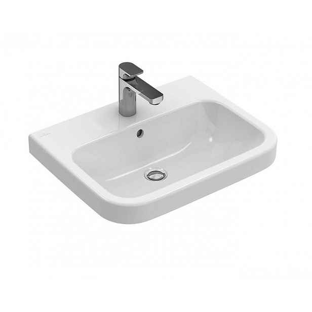 Villeroy & Boch Architectura - Umyvadlo 55x47 cm, s přepadem, otvor pro baterii, CeramicPlus, alpská bílá 418855R1