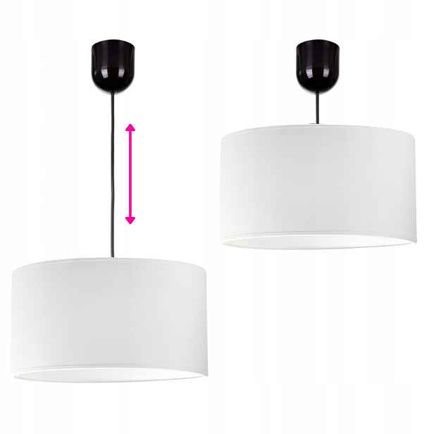 Klasická Závěsná Lampa Lustr Válec Stínidlo XXL