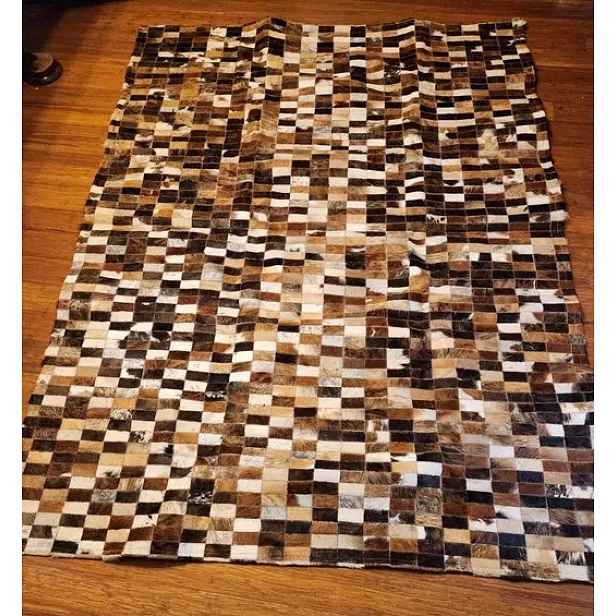Koberec z hovězí kůže Patchwork 195 cm x 145 cm