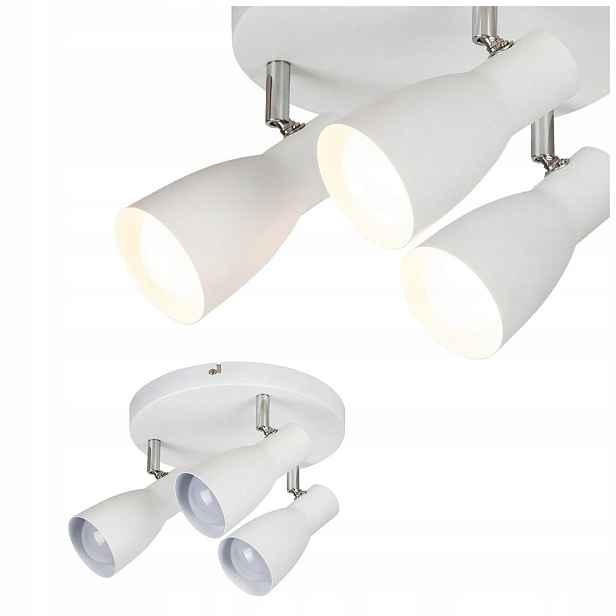 Lampa spotová bílá Ebony minimalistická do pracovny Rabalux