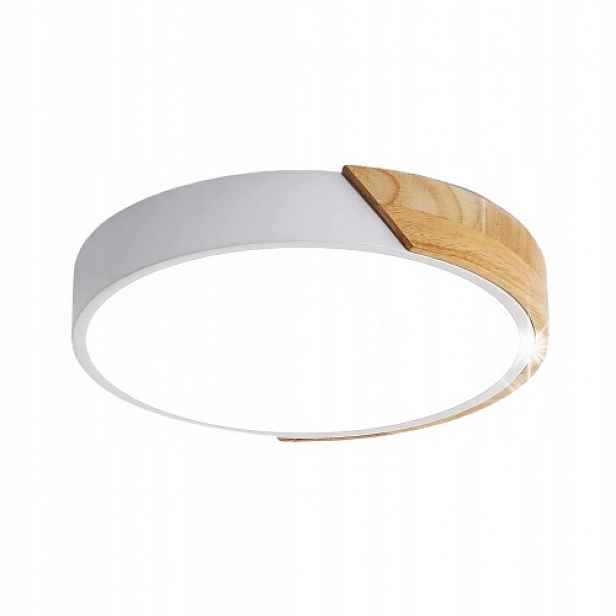 stropní svítidlo Led dřevěná 24W 6000K Ø30 cm stropní svítidlo do obývacího pokoje