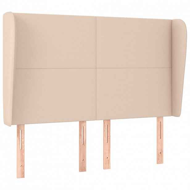 vidaXL Čelo postele typu ušák cappuccino 147x23x118/128 cm umělá kůže