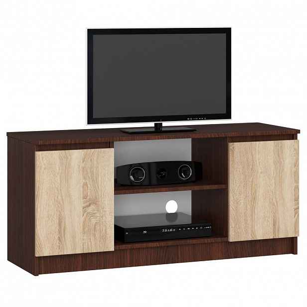 RAUMHIRSCH FURNITURE NÍZKÁ SKŘÍŇKA Tmavě hnědá, dub Sonoma 55/120/40