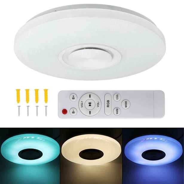 Moderní Stropní Svítidlo Led Rgb S Bluetooth Reproduktorem 40 cm 60 W – Funkčnost