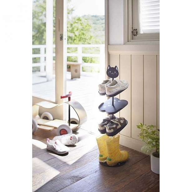 Dětský černý stojan na boty YAMAZAKI Kid´s Shoe Rack