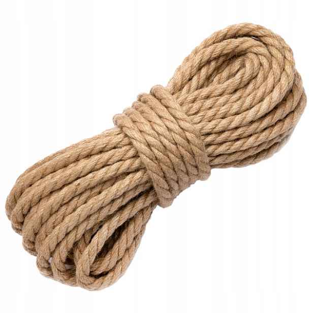 Jutová námořnická šňůra ozdobná 18 mm 30 m