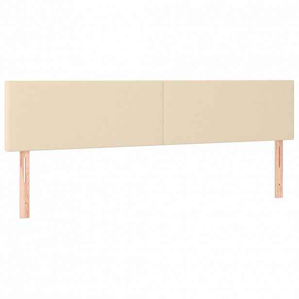 vidaXL Čela postele krémová 180x5x78/88 cm látka