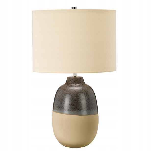 Keramická stolní lampa šedá hnědá krémová s stínidlem 60 cm Elstead