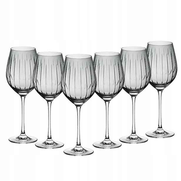 Křišťálové skleničky na červené víno 470 ml Edith glass Vertical 6 Ks