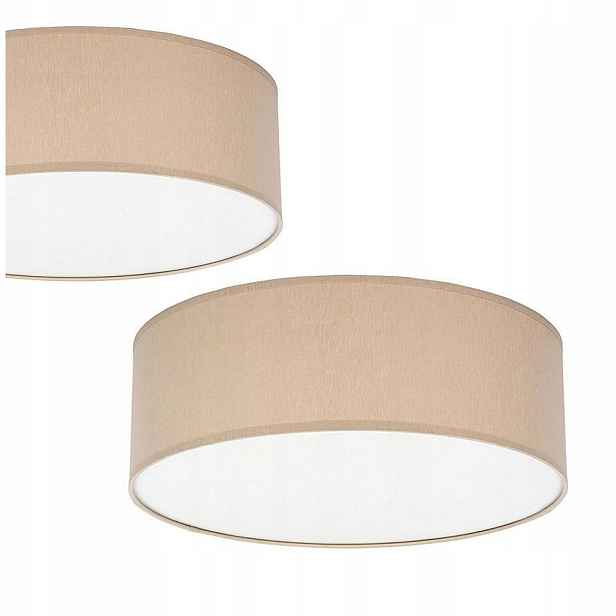 Stropní Svítidlo Stropní lampa Lustr Bílý 4xE27 Kov Tkaný Abažur Tk Lighting