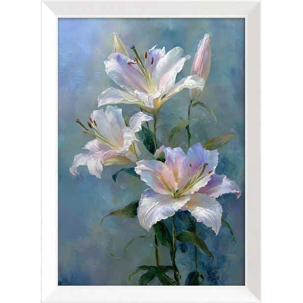 Tištěný obraz s rámem 56x75 cm Lilies – Styler