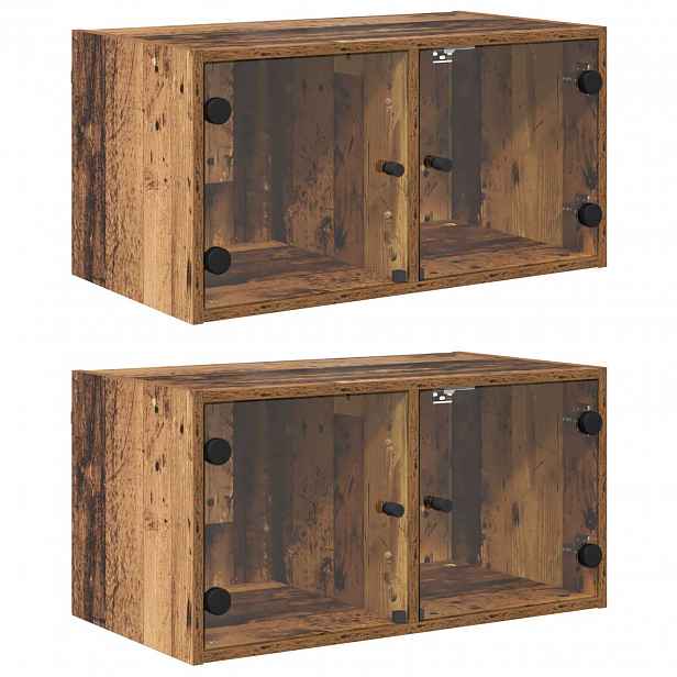 vidaXL Nástěnné skříně 2 ks 68 x 37 x 35 cm Kompozitní dřevo