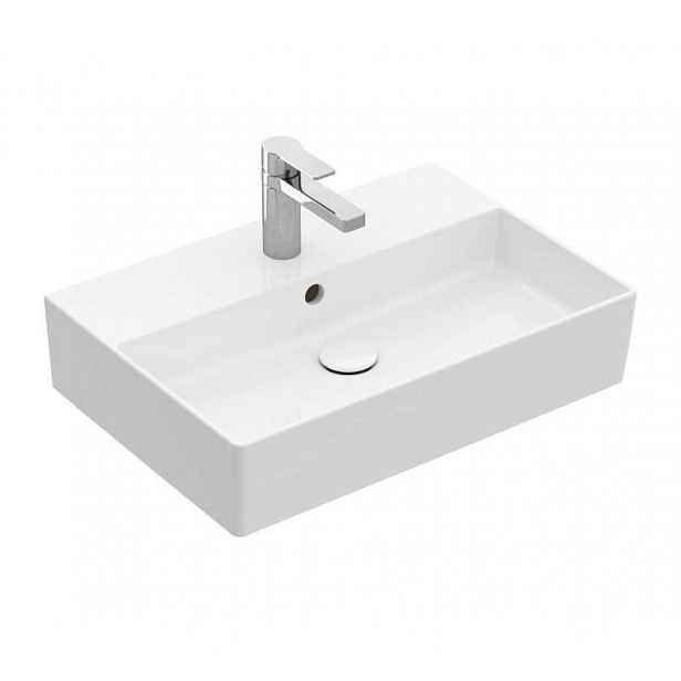 Villeroy & Boch Memento 2.0 - Umyvadlo 60x42 cm, s přepadem, otvor pro baterii, CeramicPlus, alpská bílá 4A2260R1