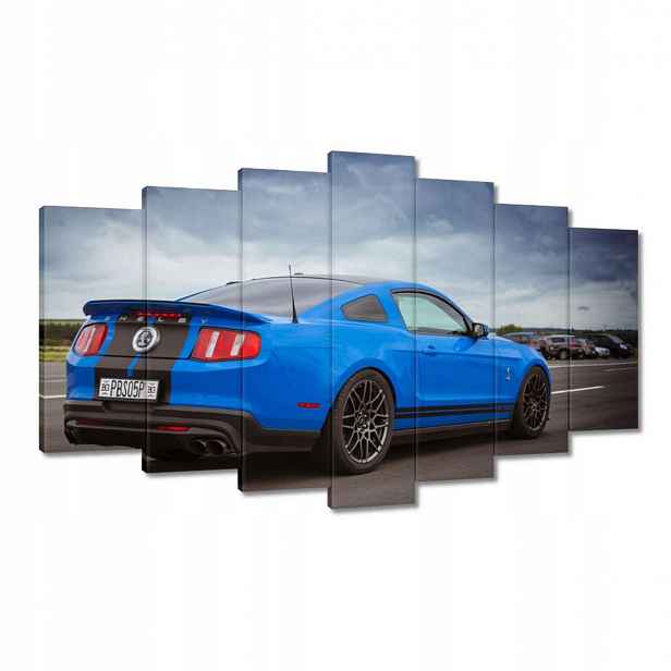 Obrazy 140x80 Modrý Ford Mustang