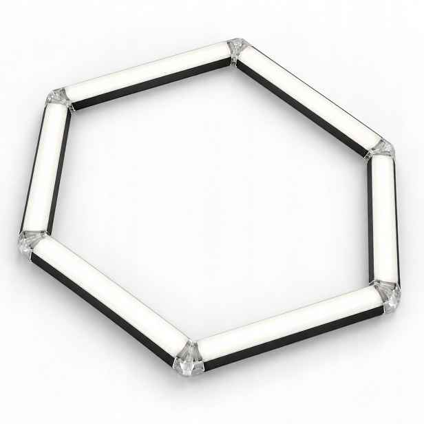 Černý stropní svítidlo stropní Led HEX1 92x79 Cm studio obývací pokoj 42W 4000K výkonný