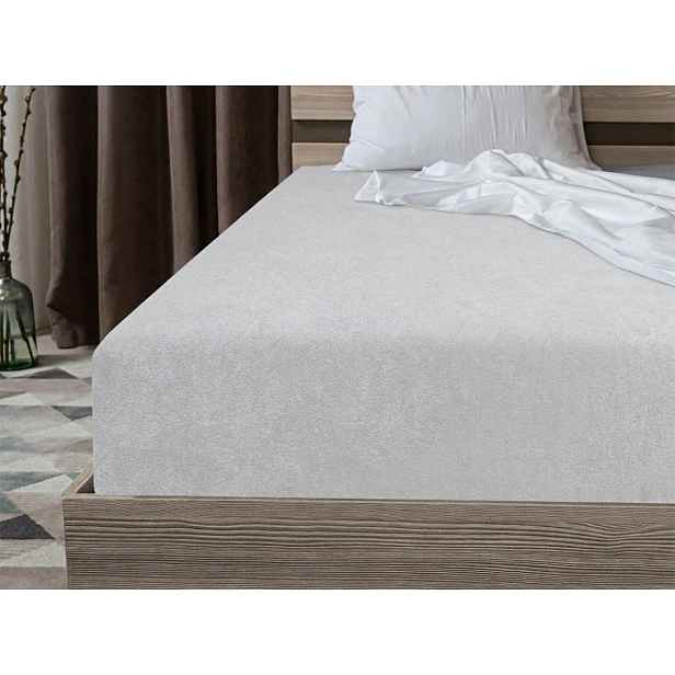 Fleecové napínací prostěradlo MOLTON stříbrné 90 x 200 cm