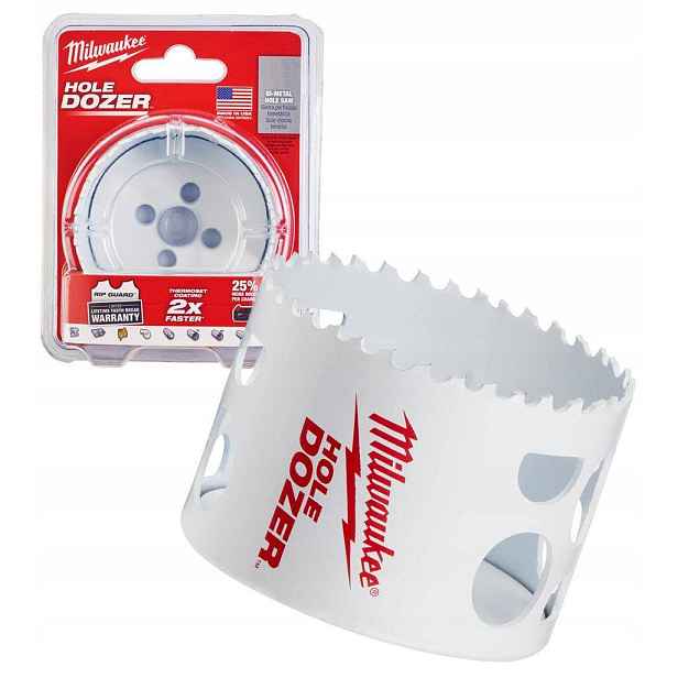 Korunkový Vrták 73 mm Milwaukee Pro Meatlu Pvc Bimetalové Dřevo Dozer 49560167