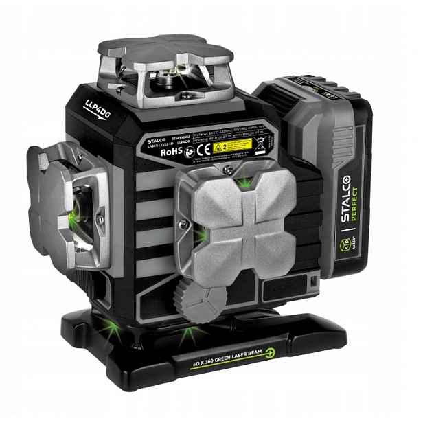 Křížový laser 4D LLP4DG zelený Stalco Perfect S058598012