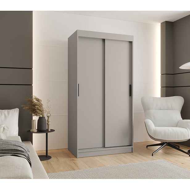 Šatní skříň Abi Rubino T Rozměry: 100 cm, Barva korpusu + barva dveří: Kašmír
