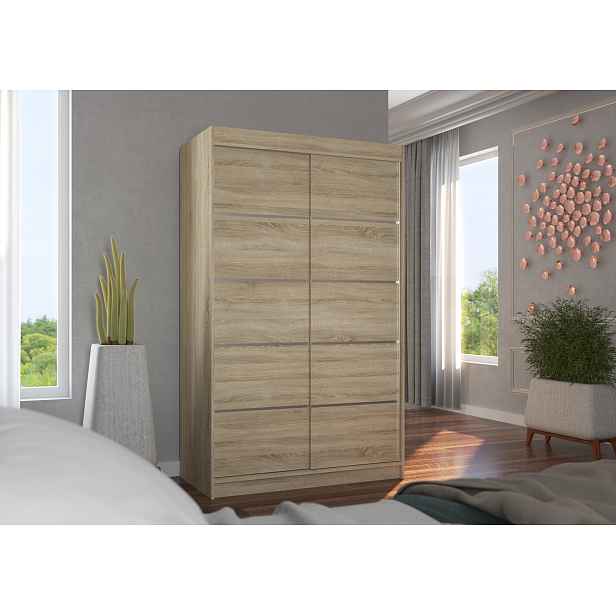 Šatní skříň Casemiro 120 cm, sonoma HELCEL