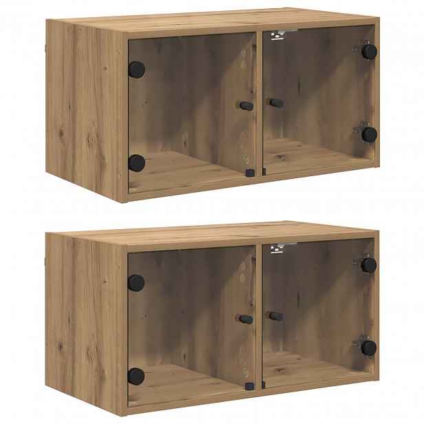 vidaXL Nástěnné skříně 2 ks 68 x 37 x 35 cm Kompozitní dřevo
