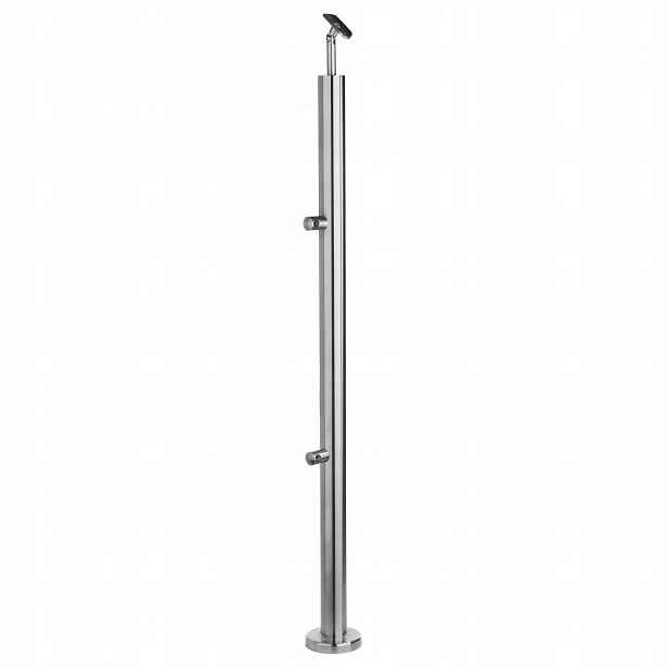Průchozí Sloupek z nerezové oceli Zábradlí balkon schody 2 x Ø12,0 mm