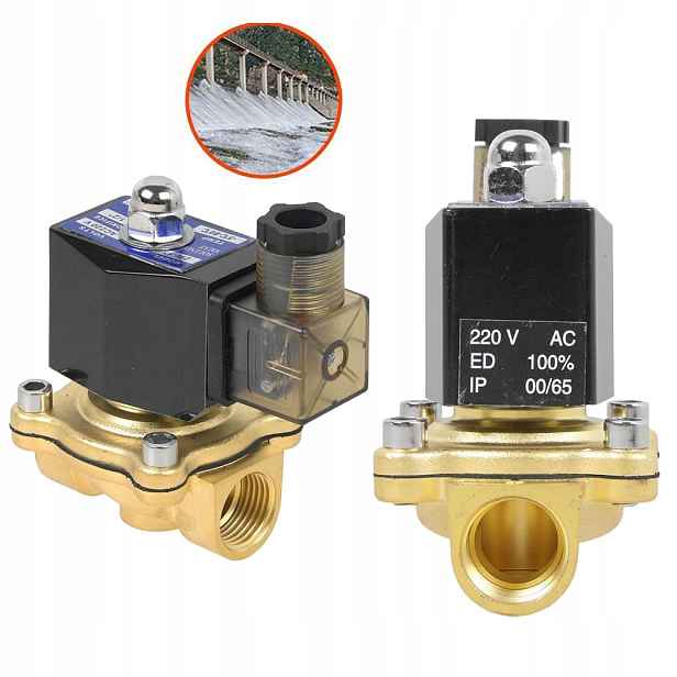 3/4" Elektromagnetický Ventil Mosaz Ac 220V Nc 0-10 Mpa