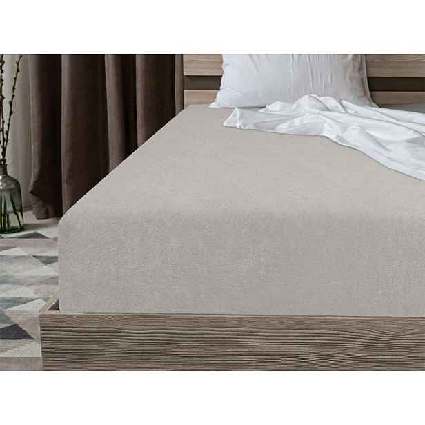 Fleecové napínací prostěradlo MOLTON světle šedé 90 x 200 cm