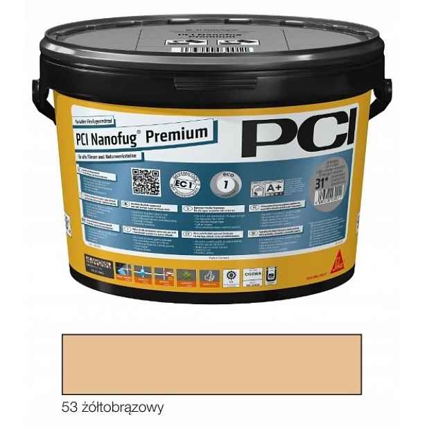 Pci Nanofug Premium 5kg žlutohnědá spárovací hmota č. 53