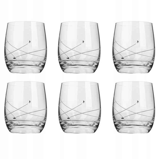 Sklenice na whisky Globo 350 ml s krystaly Preciosa Celebration 6 ks
