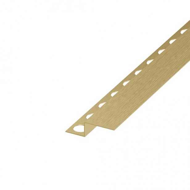 Spádová lišta Eviso gold kartáčovaný, nerez PVD, délka 150 cm, výška hrany 40 mm, LCGO0202