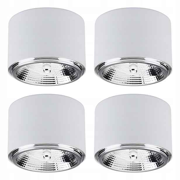 Tk Lighting Sada 4x Spot Reflektorová lampa Bílá Moris GU10 Svítidlo