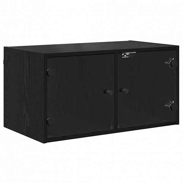 vidaXL Nástěnná skříňka 68 x 37 x 35 cm Kompozitní dřevo Černý dub